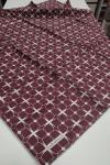 Armine 2024 Kış Sezonu Twill İpek Eşarp Armine Çizgi Desen Bordo