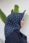 Belli Nostalji Twill İpek Eşarp Kurdele Lacivert