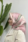 Belli Nostalji Twill İpek Eşarp Gül Pembe