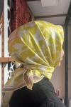 Belliscarf Twill İpek Eşarp Sura Karışık Desen Sarı