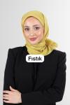 Düz Renk Pamuk Vual Eşarp Fıstık Yeşili