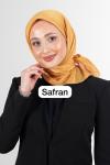 Düz Renk Pamuk Vual Eşarp Safran