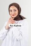 Düz Renk Pamuk Vual Eşarp Acı Kahve