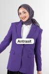 Düz Renk Pamuk Vual Eşarp Antrasit