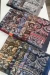 Etro Desen Soft Şal Gri Bordo