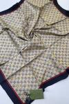Gucci Desen Varaklı Twill İpek Eşarp Taş Siyah
