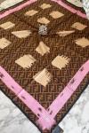 İthal Twill İpek Eşarp Fendi-Kahve