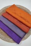 Piramit Monogram Desen Eşarp Oranj