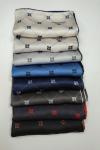 Silk Home Monogram Desen Saf İpek Eşarp Gri Siyah